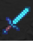 Marškinėliai minecraft sword blue